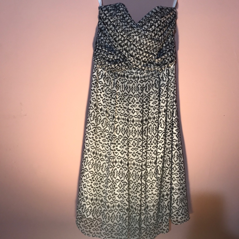 Strapless corset top tea party dress